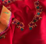 Aqua Blue Banarasi Silk Saree with Beautiful Gold and Silver Zari Weaves - Image 6