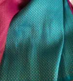 Magenta Banarasi Silk Saree with Antique Gold Zari Weaves - Image 6