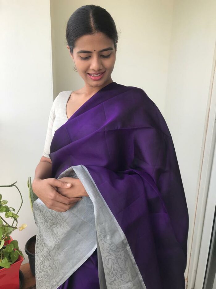 Cotton Silk Saree Designer Bollywood Ethnic Wear Traditional Kanjivaram SARI HR 