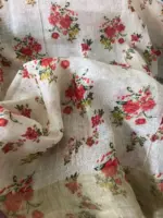 Offwhite Printed Linen Saree adorned with Zari Weaves - Image 6