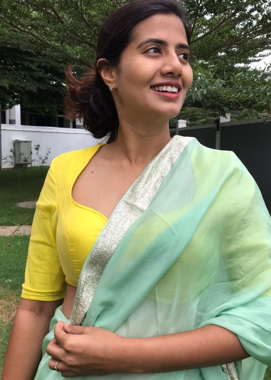 Lemon Yellow Silk Blouse