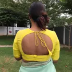 Lemon Yellow Silk Blouse - Image 2