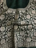 Lilac Chiffon Silk Saree adorned with Antique Zari Weaves - Image 7