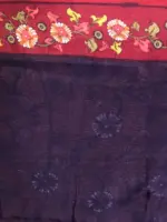 Brown Printed Crepe Silk Saree - Image 6