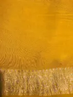 Yellow Banarasi Silk Saree in Georgette - Image 8