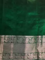 Magenta Purple Mangalagiri Silk Saree with Kanchi Silk Border - Image 6