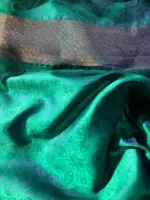 Hunter Green Banarasi Silk Saree with Beautiful Gold Zari Weaves - Image 5