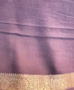 Lilac Banarasi Georgette Silk Saree highlighted with Zari Buttas - Image 6