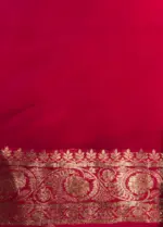 Pink Banarasi Silk Saree in Georgette highlighted with Pichwai Weaves - Image 7