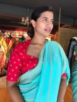 Red Chinnon Silk Blouse