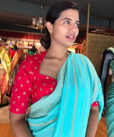 Red Chinnon Silk Blouse