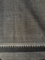 Ivory Mangalagiri Handwoven Cotton Saree highlighted with Contrast Border - Image 7