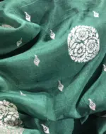 Wine Banarasi Silk Saree highlighted with Leheriya Weaves - Image 5
