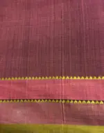 Black Mangalagiri Handwoven Cotton Saree highlighted with Contrast Border - Image 7