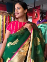 Rani Pink Raw Silk Blouse - Image 3