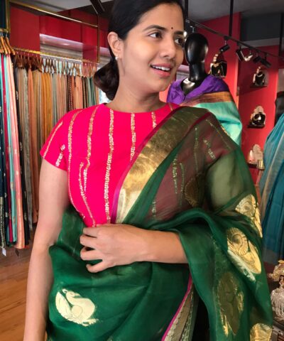 Rani Pink Raw Silk Blouse