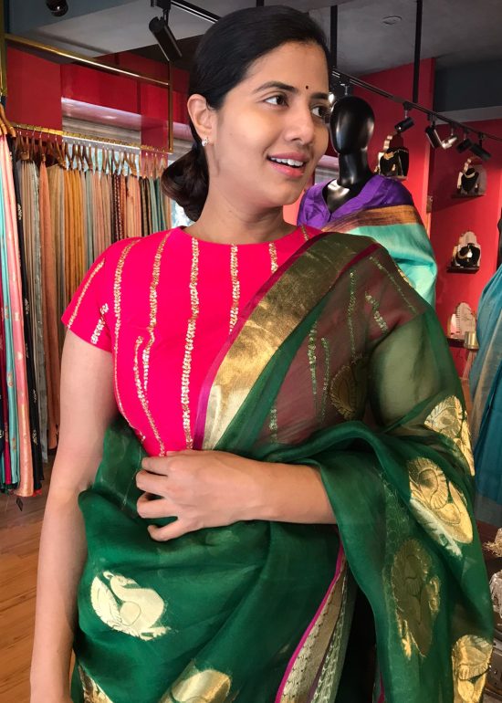 Rani Pink Raw Silk Blouse