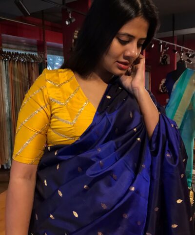 Mustard Yellow Raw Silk Blouse