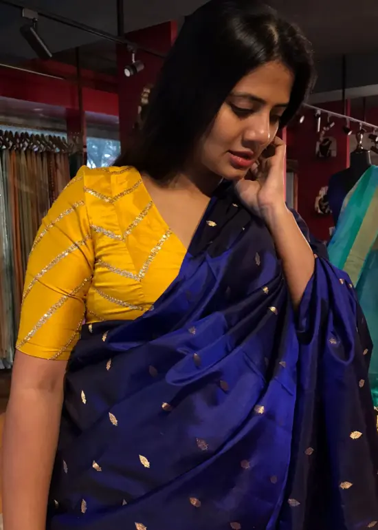 Mustard Yellow Raw Silk Blouse