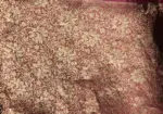 Dark Brown Organza Silk Saree with Gold Silver Zari Stripes - Image 7