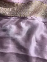 Dark Maroon Dola Silk Saree with Gota Weaves - Image 6
