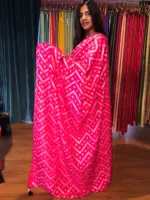 Rani Pink Dola Silk Saree highlighted with Zari Weaves - Image 2