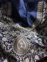 Rani Pink Dola Silk Saree highlighted with Zari Weaves - Image 6