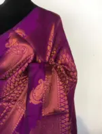 Majenta Pink Banarasi Silk Saree highlighted with zari weaves - Image 5