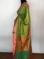 Green kora Silk Saree highlighted with zari weaves - Image 2