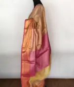 Yellow kora Silk Saree highlighted with zari weaves - Image 2