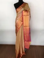 Yellow kora Silk Saree highlighted with zari weaves - Image 4