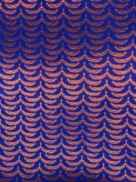 Royal blue kora Silk Saree highlighted with zari weaves - Image 8
