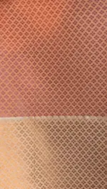 Peach Kora Silk Saree highlighted with zari weaves - Image 7