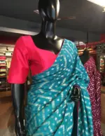 Blue Dola Silk Saree highlighted with Zari Weaves