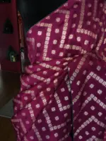 Majenta Dola Silk Saree highlighted with Zari Weaves - Image 7