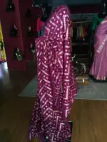 Majenta Dola Silk Saree highlighted with Zari Weaves - Image 2