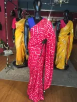 Pink Dola Silk Saree highlighted with Zari Weaves - Image 3