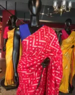 Pink Dola Silk Saree highlighted with Zari Weaves - Image 4