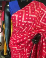 Pink Dola Silk Saree highlighted with Zari Weaves - Image 5