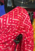 Pink Dola Silk Saree highlighted with Zari Weaves - Image 6