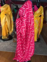 Pink Dola Silk Saree highlighted with Zari Weaves - Image 2