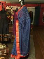 Navyblue Cotton Silk Saree - Image 3