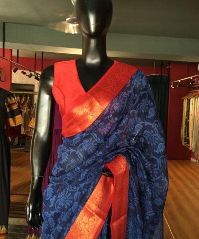 Navyblue Cotton Silk Saree