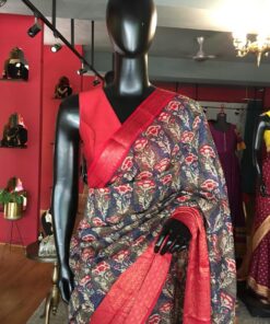 Multicoloured  Cotton Silk Saree
