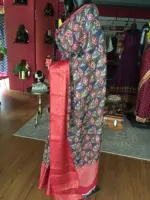 Multicoloured  Cotton Silk Saree - Image 3