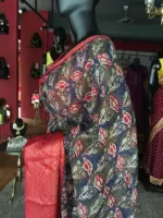 Multicoloured  Cotton Silk Saree - Image 4