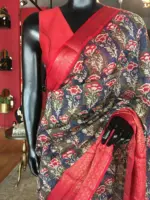 Multicoloured  Cotton Silk Saree - Image 6