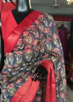 Multicoloured  Cotton Silk Saree - Image 5