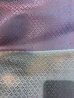 Purple Green Kora Silk Saree highlighted with zari weaves - Image 7