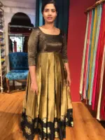 Gold Silk Dress - Image 3